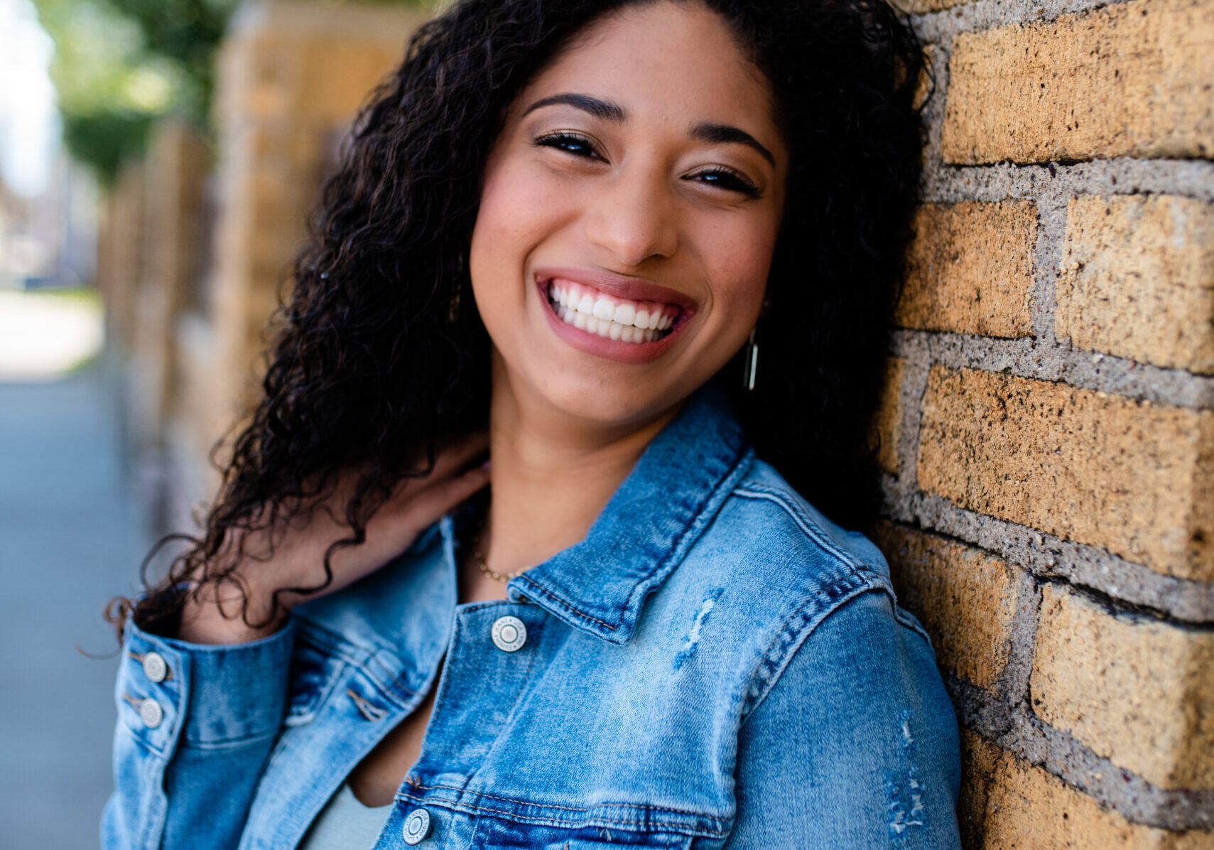 Patient smile after orthodontic treatment